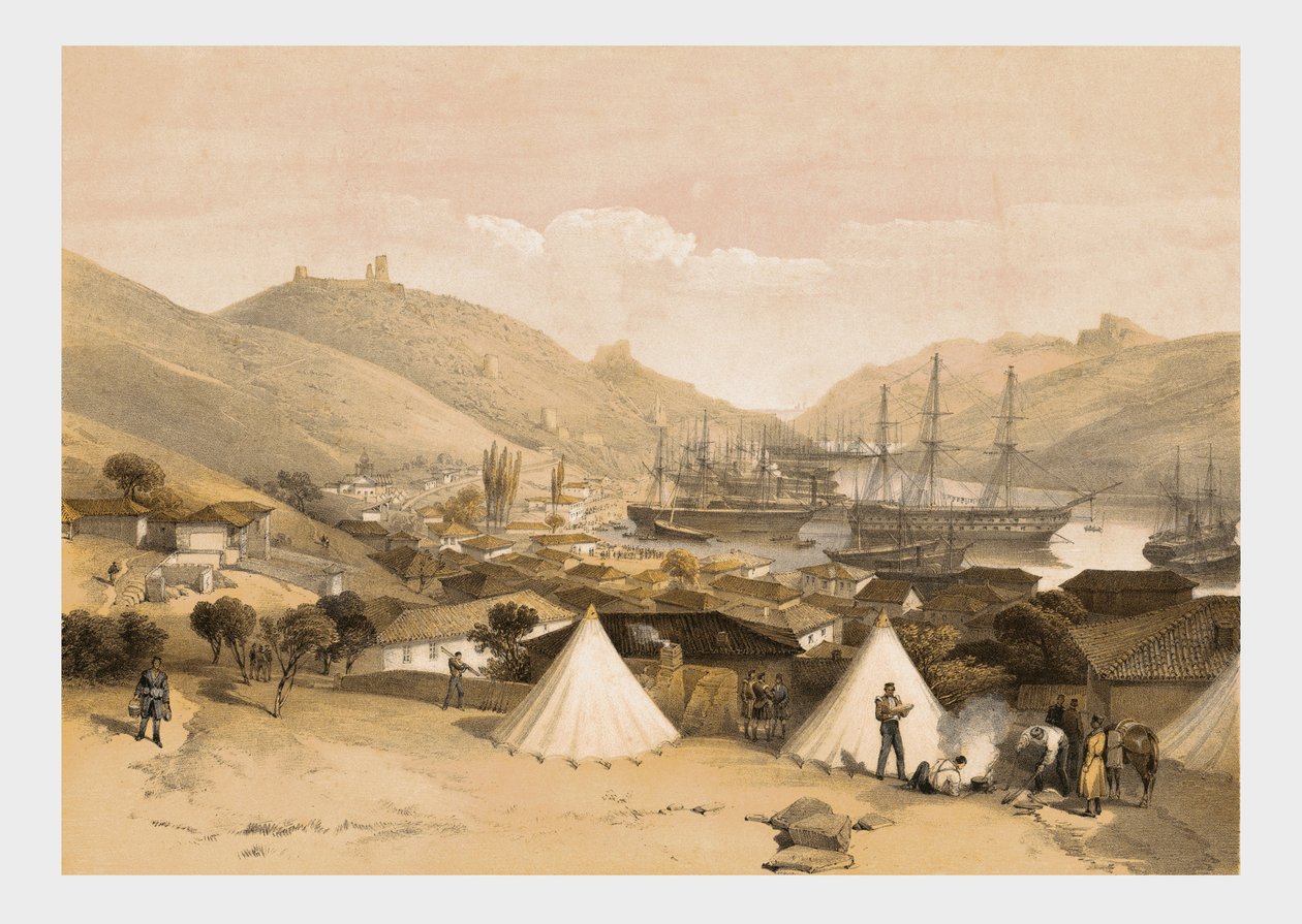 „Balaklava, patrząc w stronę morza”, 1855. autorstwa W Walton