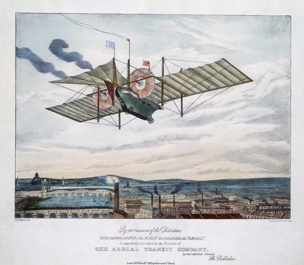 „Pierwszy powóz, Ariel”, 1843 autorstwa W Walton
