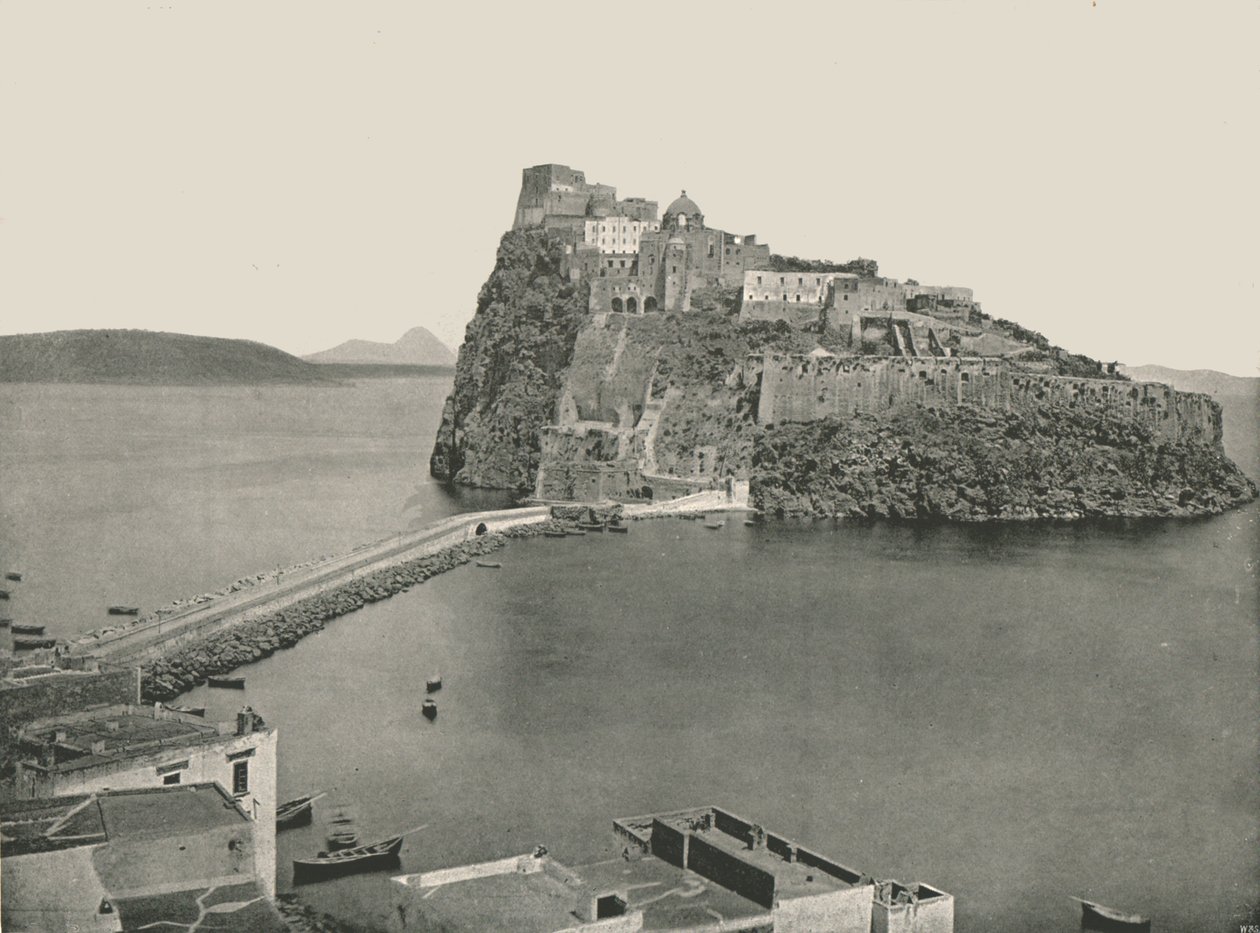 Zamek Aragoński, Ischia, Włochy, 1895. autorstwa W and S Ltd