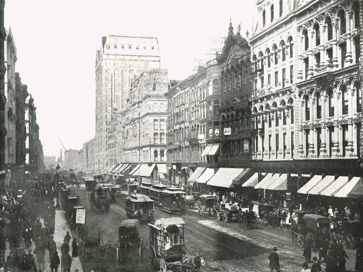 State Street, Chicago, USA, 1895. autorstwa W and S Ltd