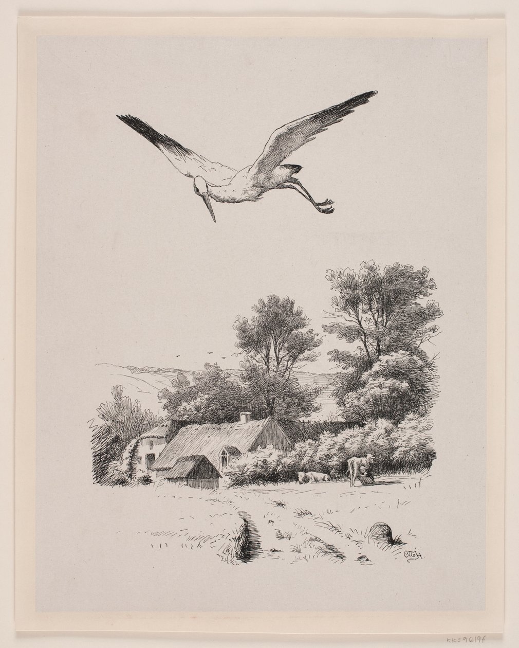 Ilustracja dla Christiana Winthera, „Chresten i Lene” autorstwa Waldemar Bøhme