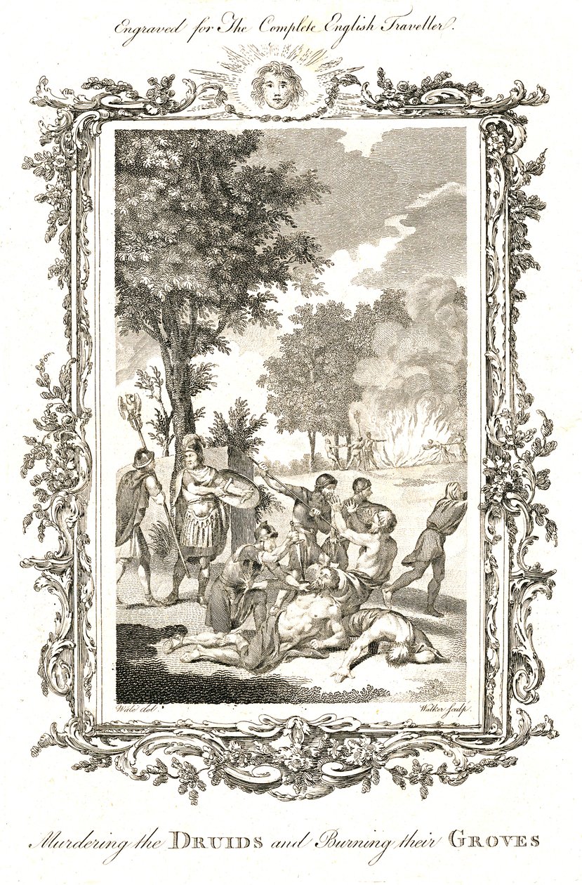 Zamordowanie druidów, ok. 1771-1772 autorstwa Walker