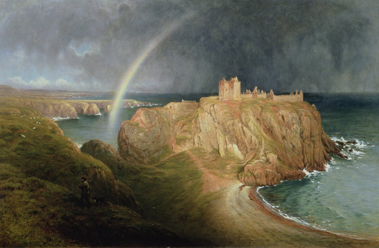 Zamek Dunnottar, 1867 autorstwa Waller Hugh Paton