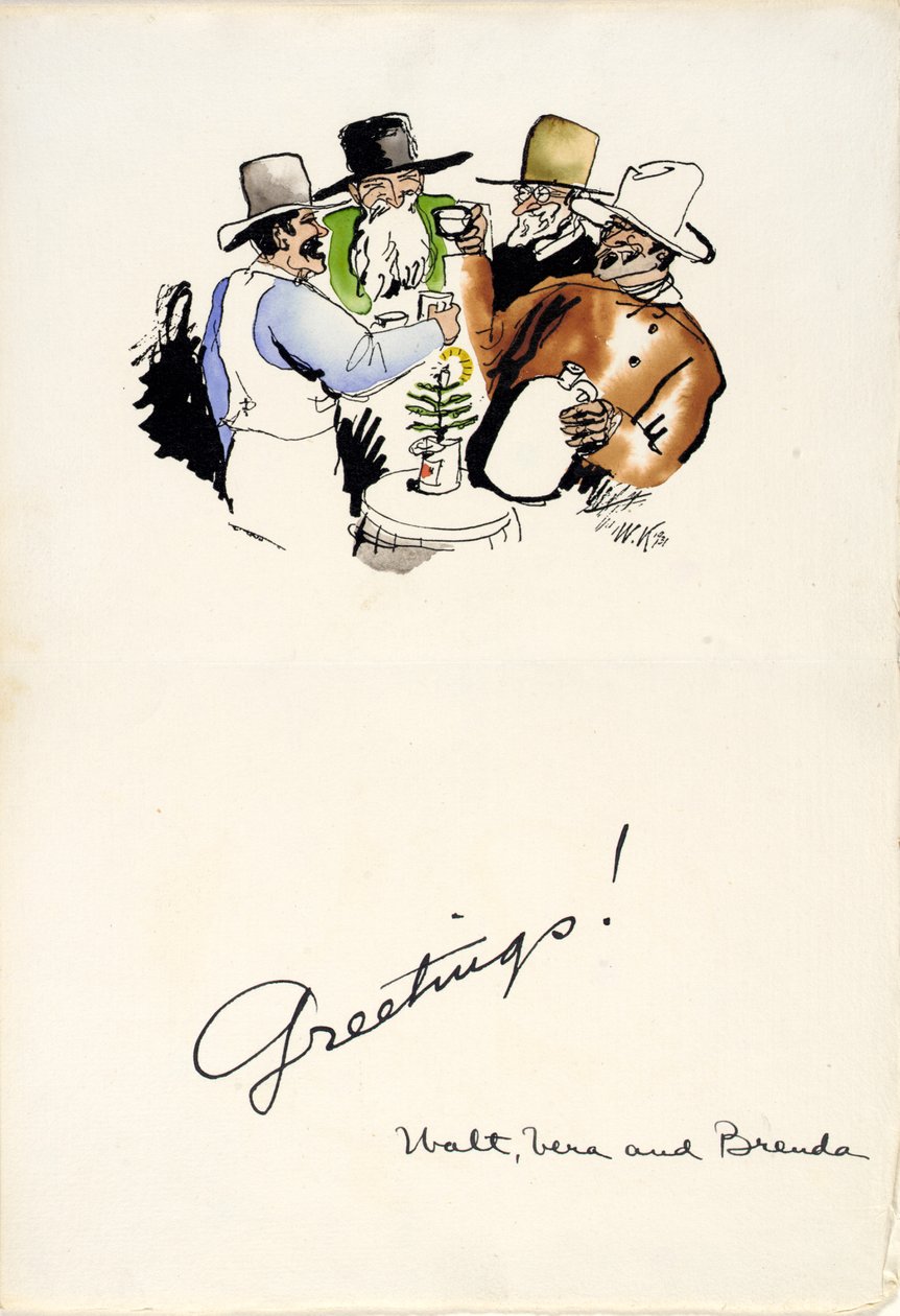 Życzenia świąteczne 1931 autorstwa Walt Kuhn
