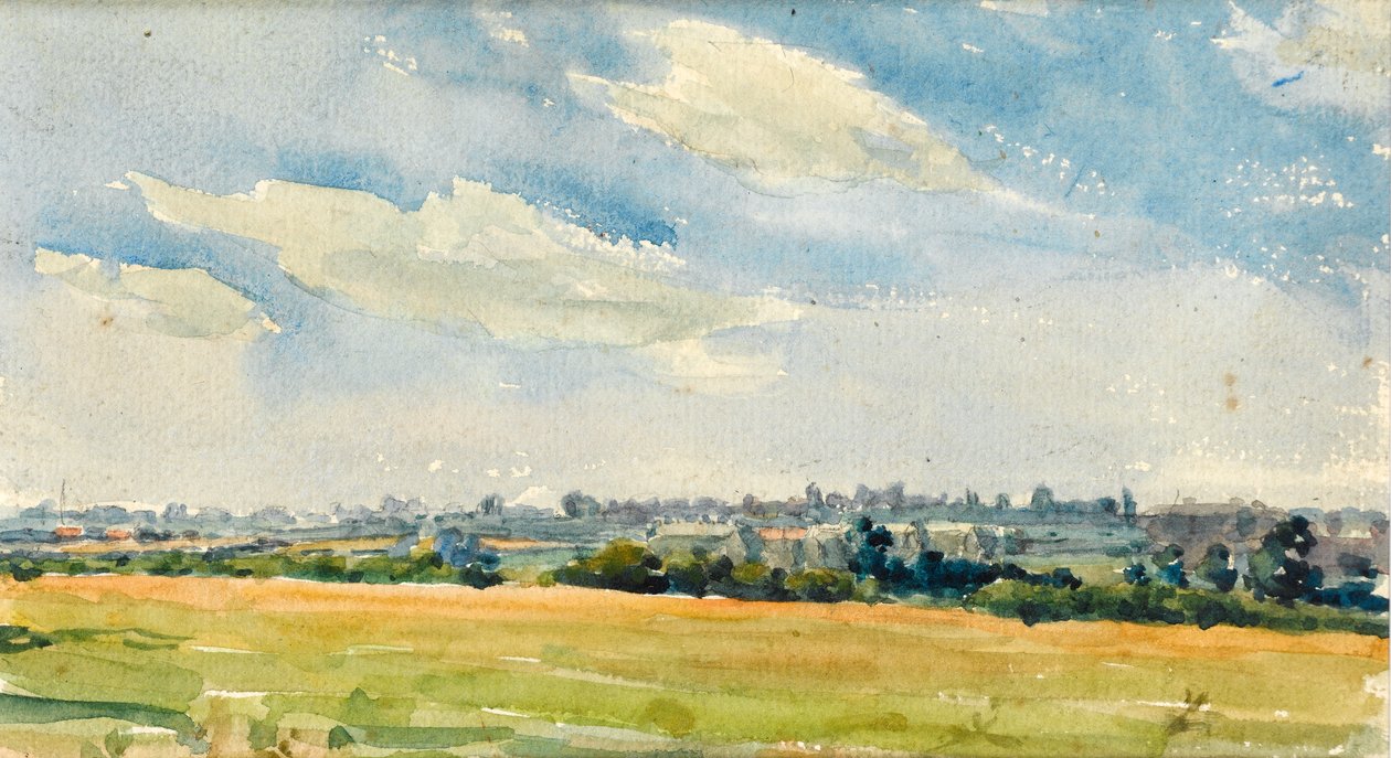 Krajobraz z chmurami cirrus autorstwa Walter Bonner Gash