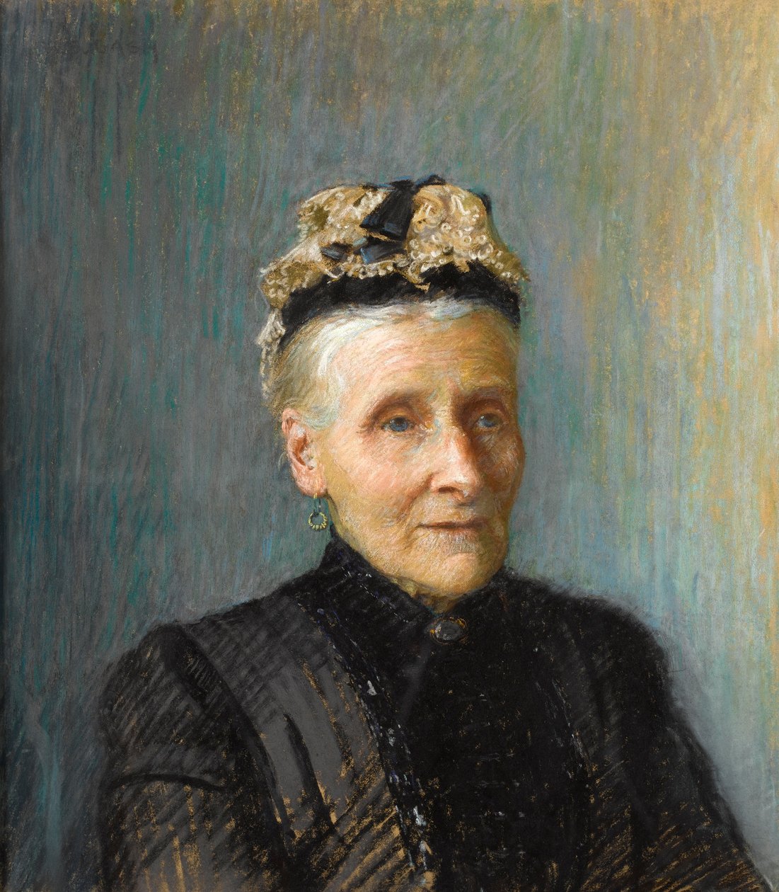 Portret kobiety (pastel na papierze) autorstwa Walter Bonner Gash