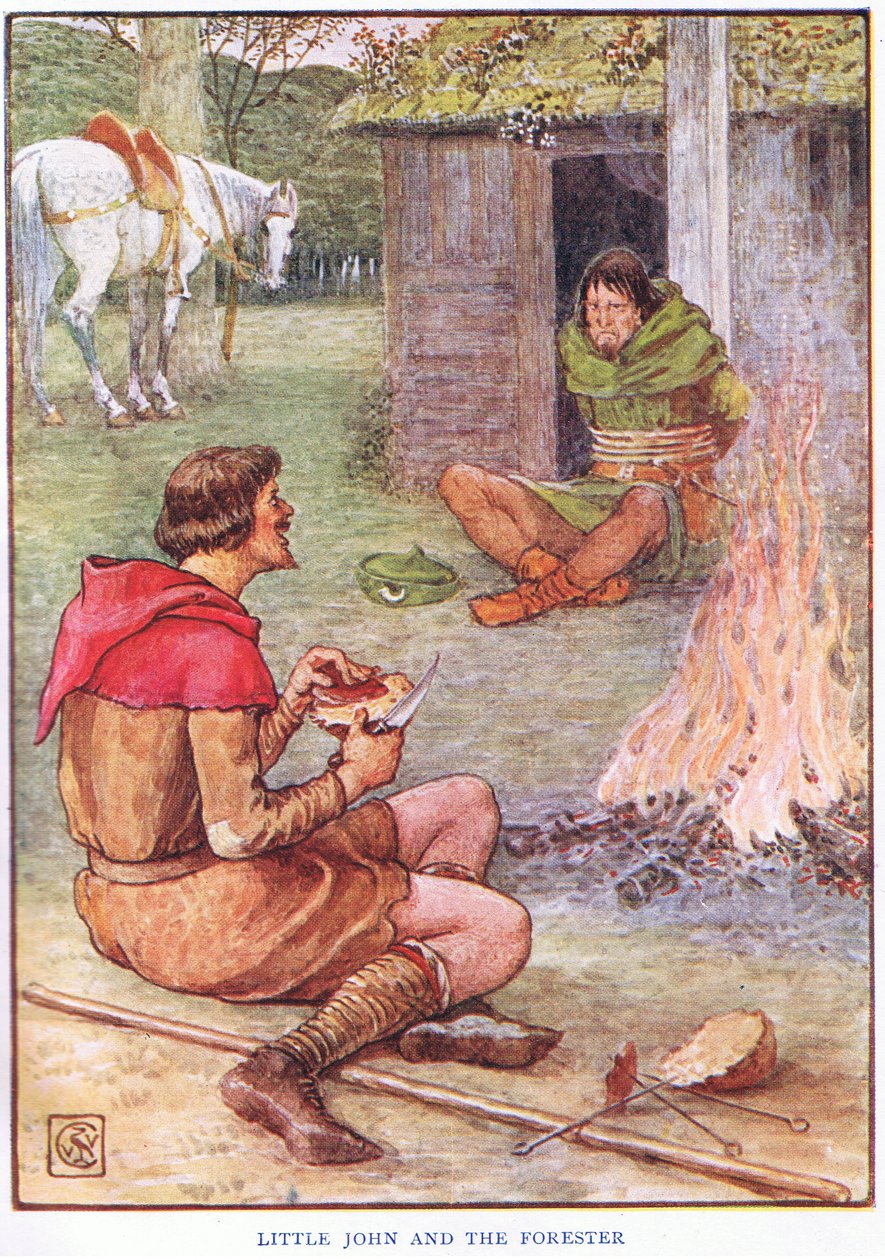 Mały Jan i leśniczy, ok. 1920 r. autorstwa Walter Crane