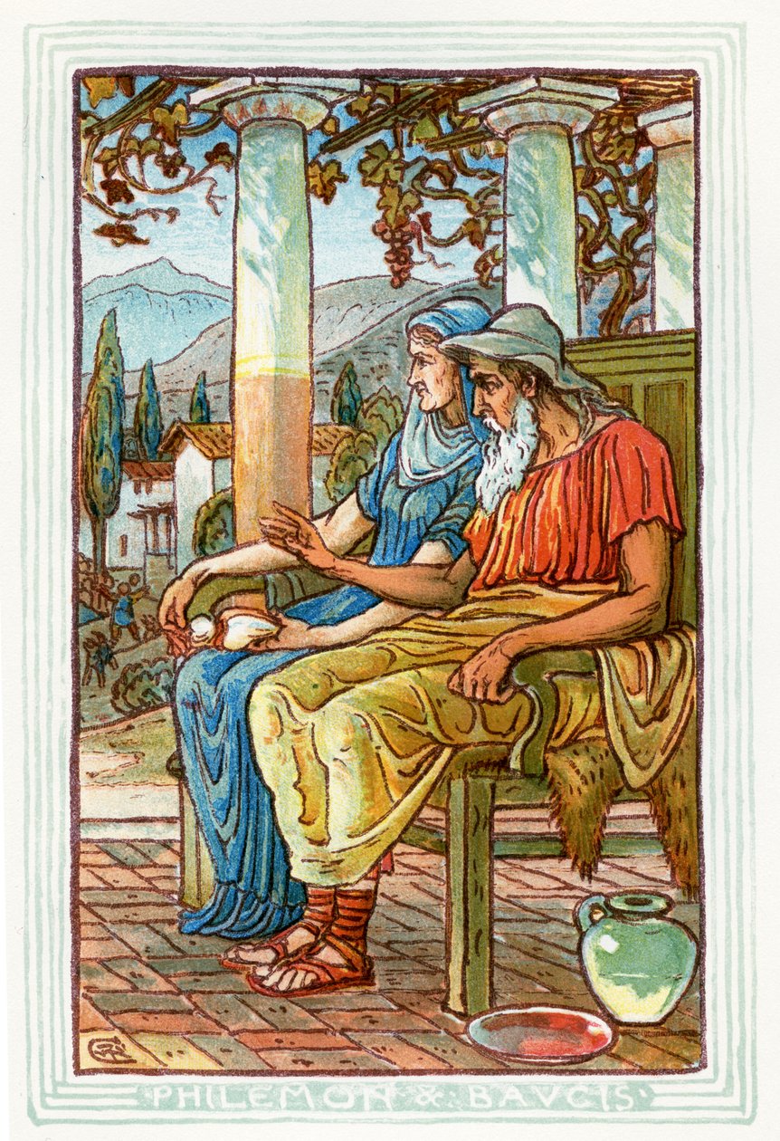 Filemon i Baucis autorstwa Walter Crane