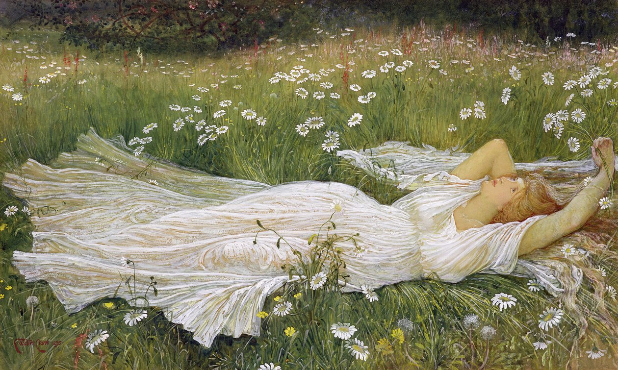 Lato, 1895 (wc i gwasz na papierze) autorstwa Walter Crane