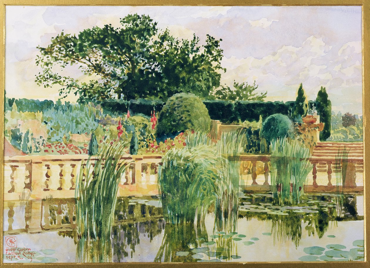 The Water Garden, Easton Lodge, niedaleko Great Dunmow, Essex, 1909 autorstwa Walter Crane