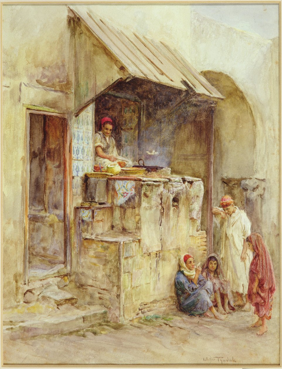 Sklep kucharski w Kairouan, Tunis, 1881 r. autorstwa Walter Frederick Roofe Tyndale