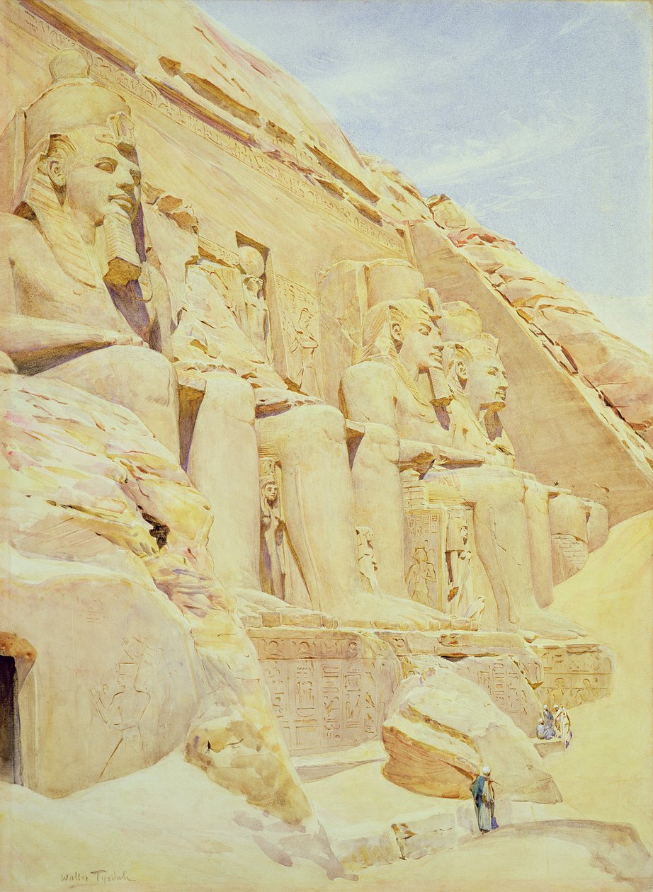 Abu Simbel, Górny Nil, Egipt (wc na papierze) autorstwa Walter Frederick Roofe Tyndale