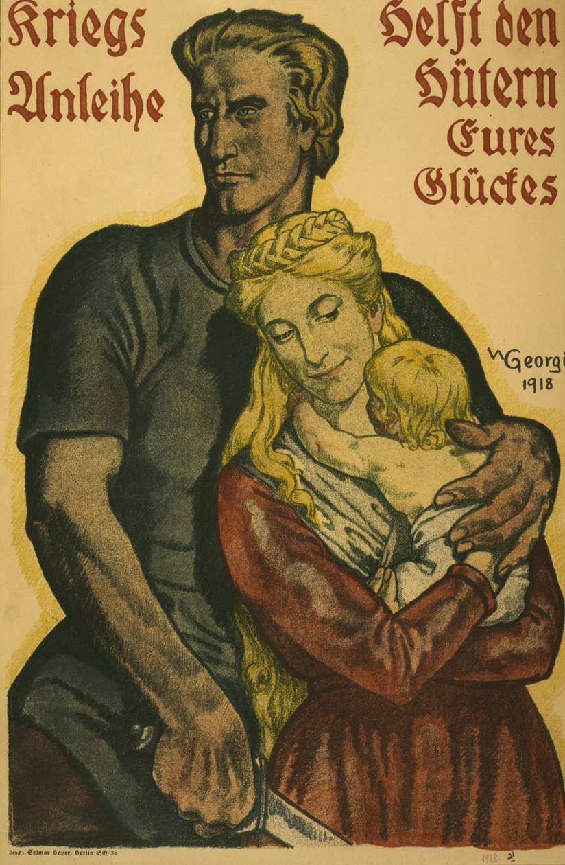 Pożyczka wojenna, pomóż strażnikom fortuny, 1918 autorstwa Walter Georgi