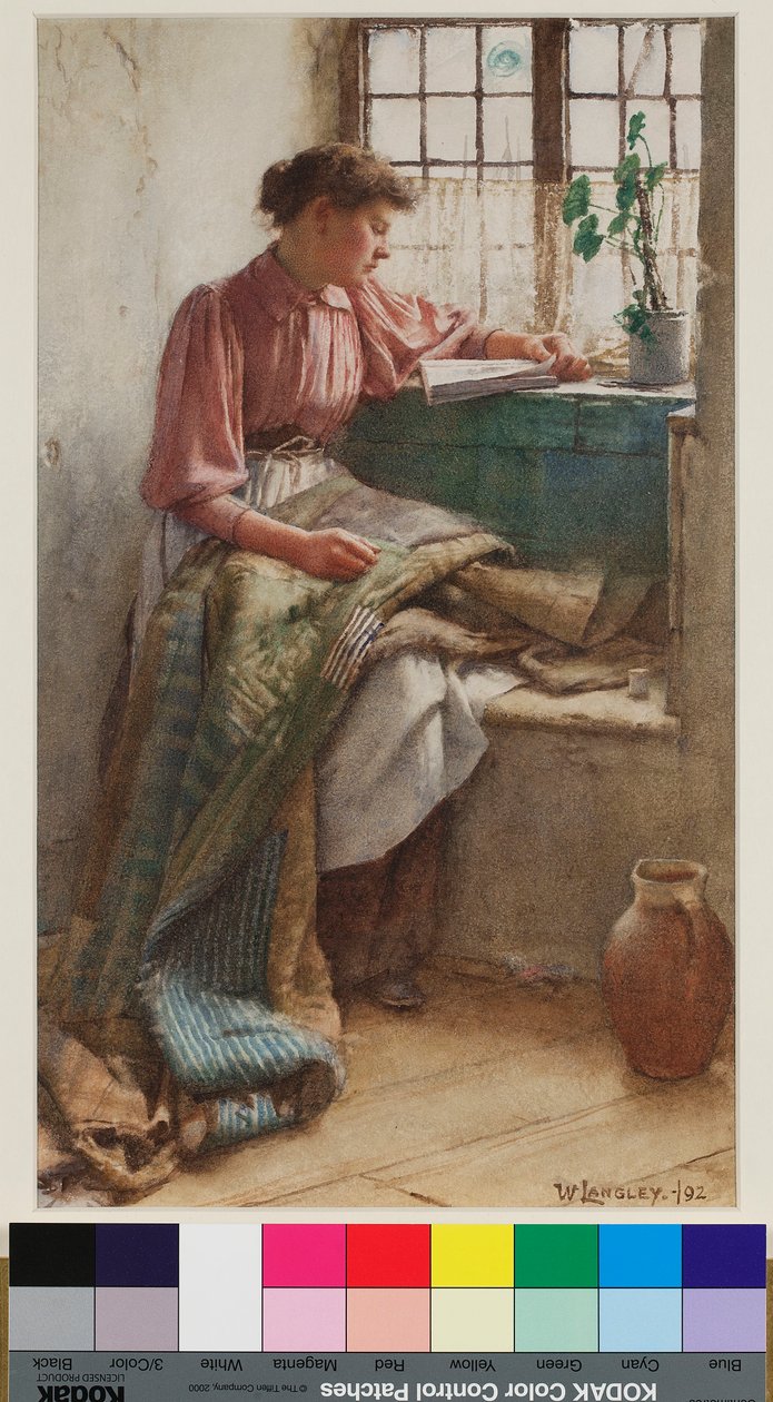 Chwile bezczynności, 1892 (wc na papierze) autorstwa Walter Langley