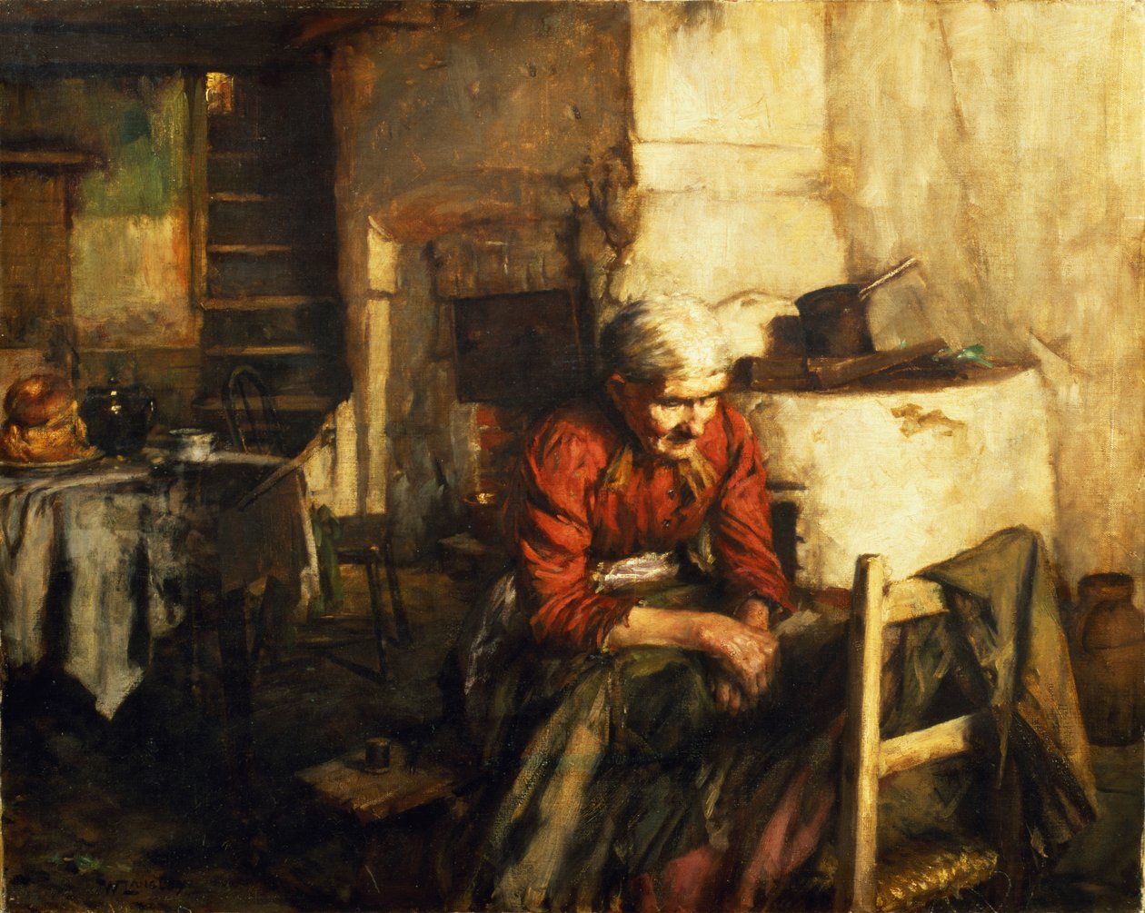 Naprawianie ubrań autorstwa Walter Langley