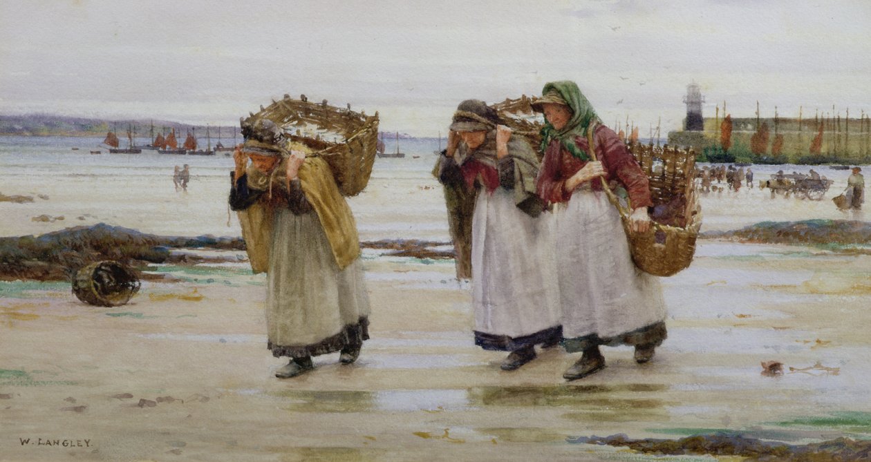Żywicy chleba, czyli Newlyn Fishwives (wc) autorstwa Walter Langley