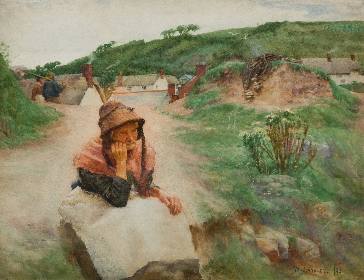 Praeitis, 1892 (wc ant popieriaus)poli autorstwa Walter Langley