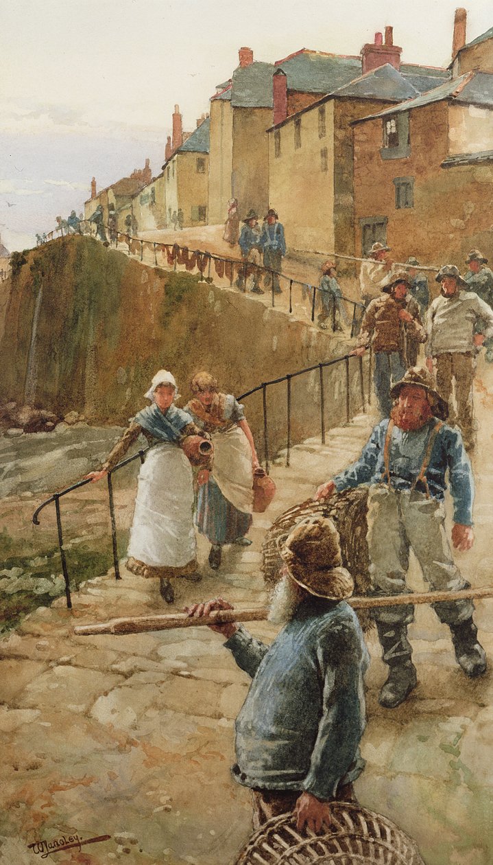 Nabrzeże, Newlyn autorstwa Walter Langley