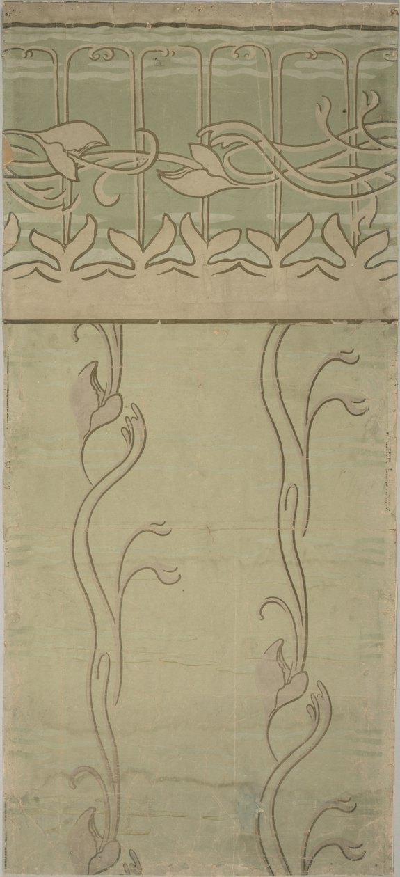 Projekt tapety z obramowaniem wykończeniowym, 1899 autorstwa Walter Leistikow