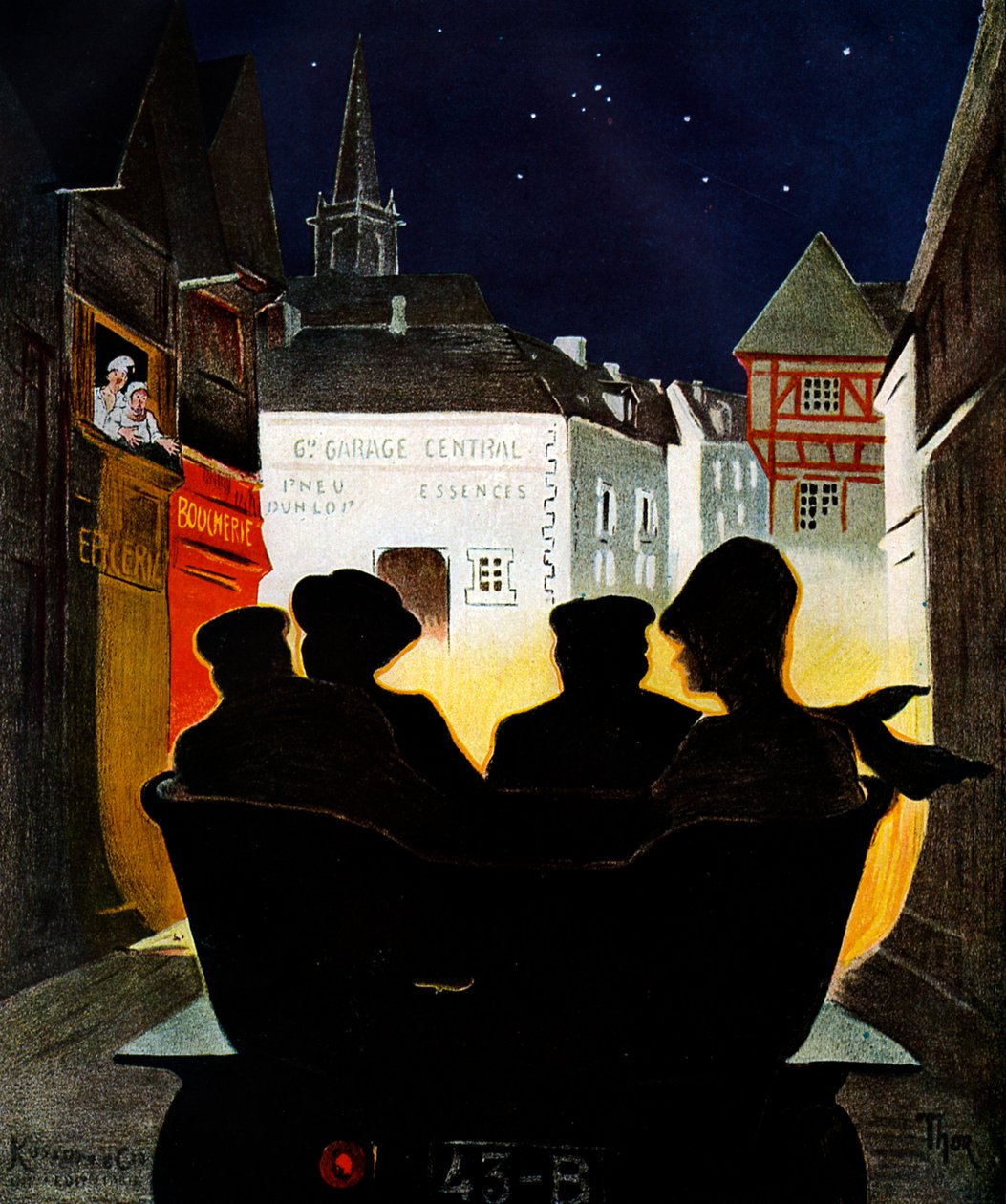 Samochód nocą, 1902 autorstwa Walter Thor