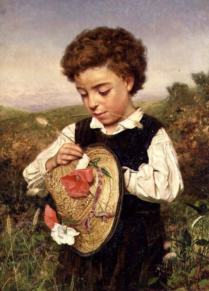 Słomkowy Kapelusz (olej) autorstwa Walter Anderson
