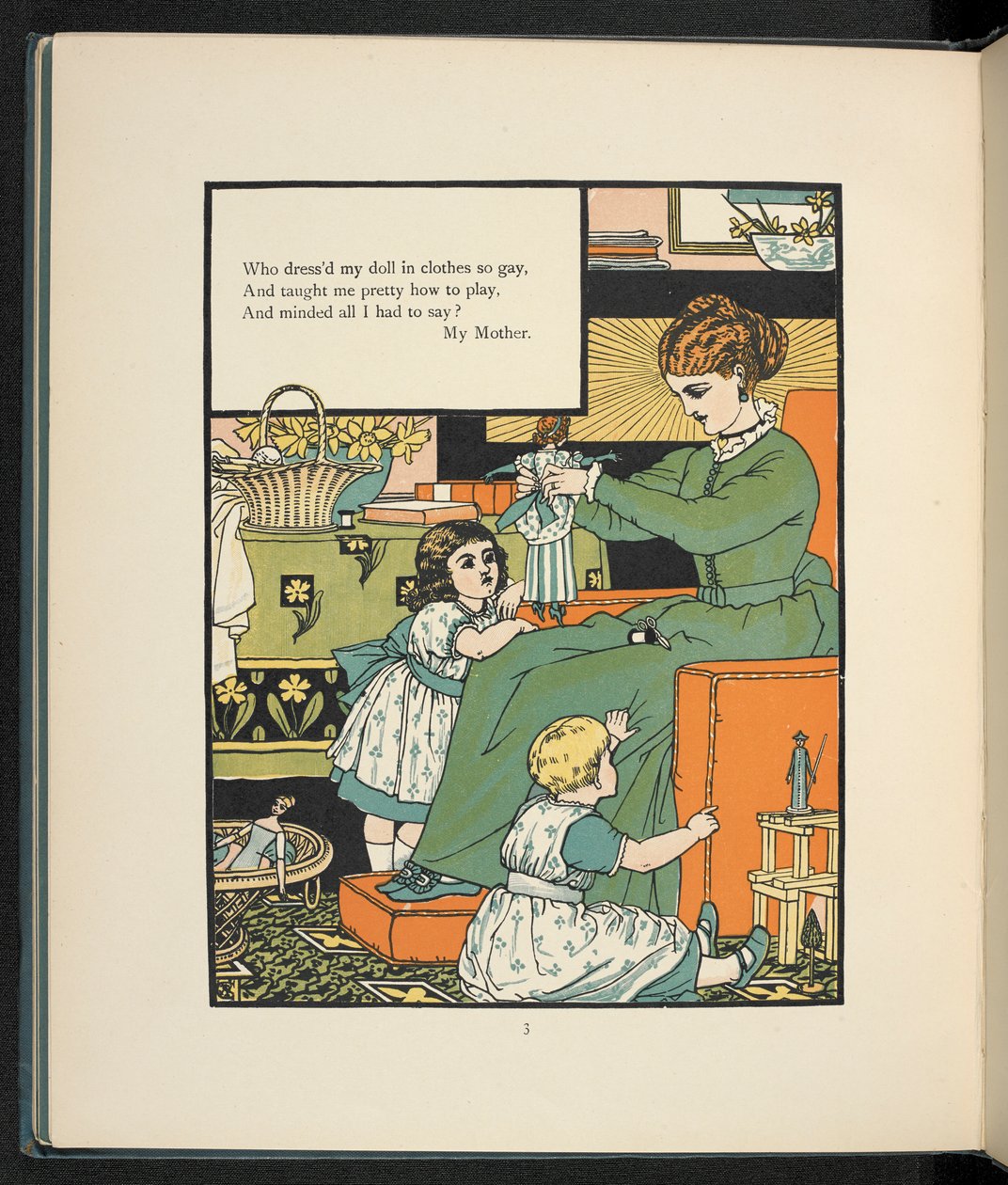 Matka ze swoimi dziećmi. autorstwa Walter Crane