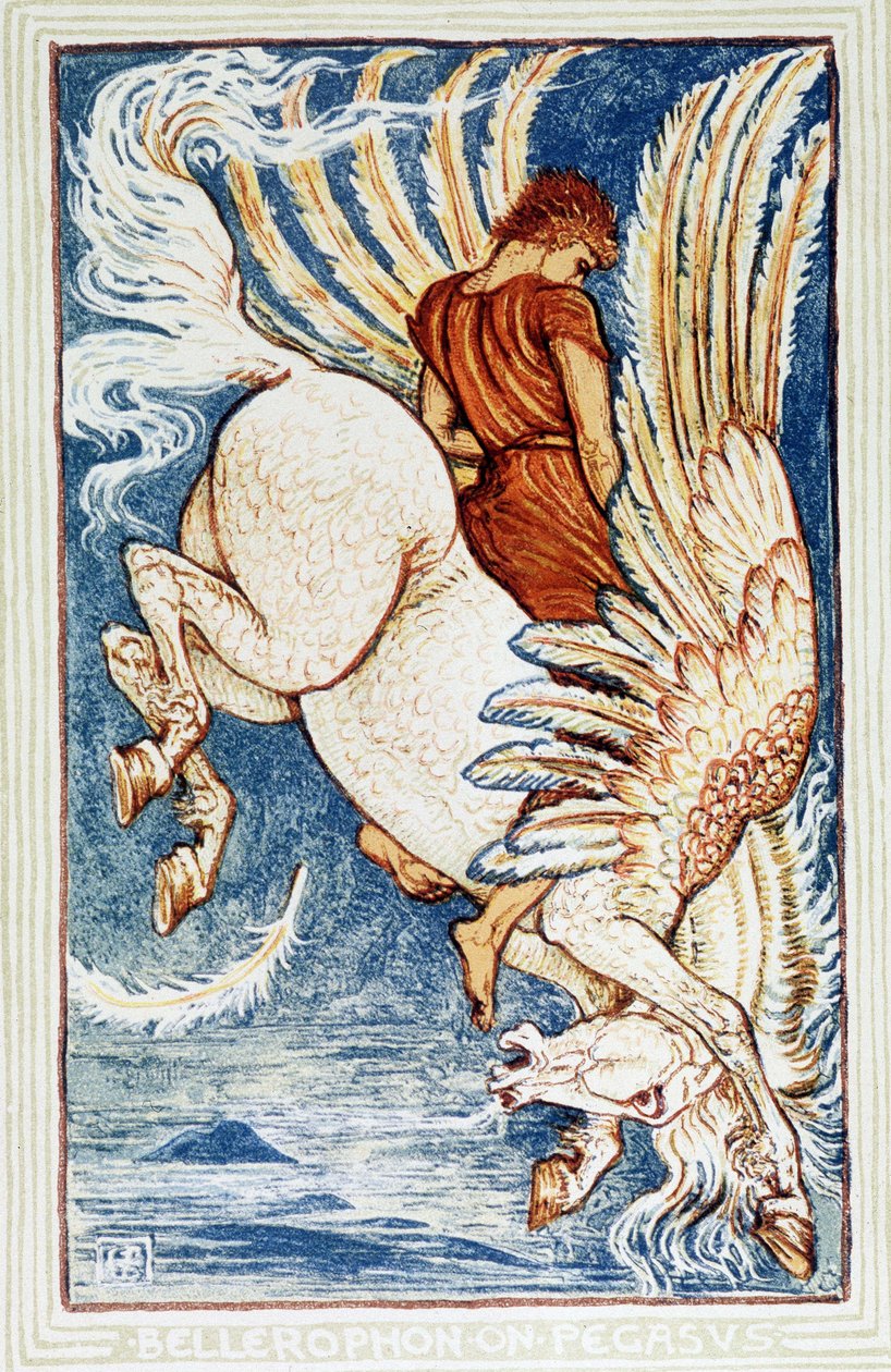Bellerophon na Pegazie autorstwa Walter Crane