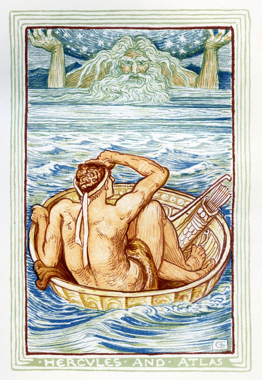 Herkules i Atlas autorstwa Walter Crane