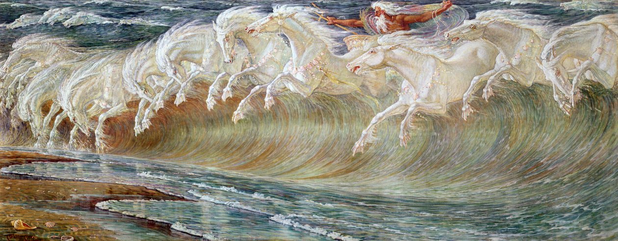 Konie Neptuna, 1892 autorstwa Walter Crane