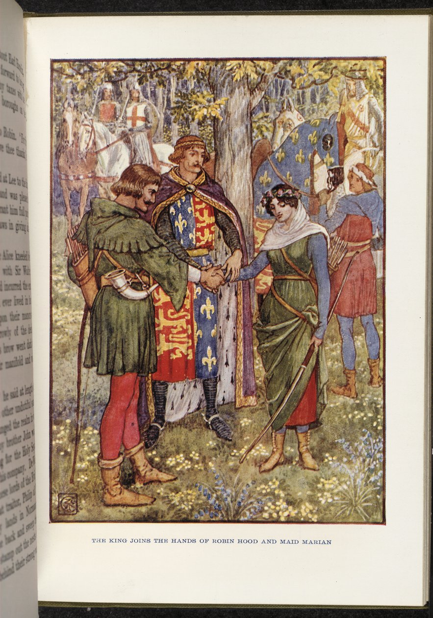 Robin Hood i Maid Marian autorstwa Walter Crane