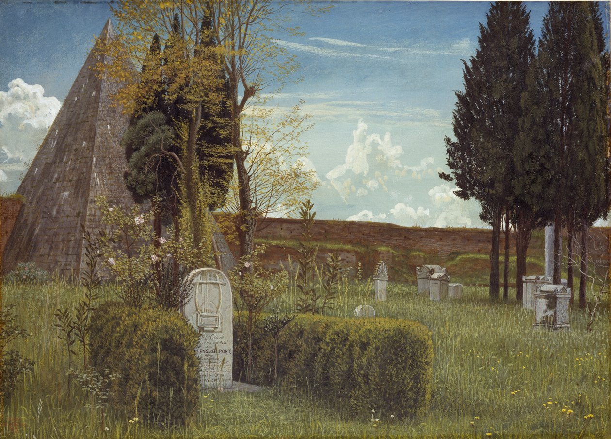 Grób Keatsa, 1873 autorstwa Walter Crane