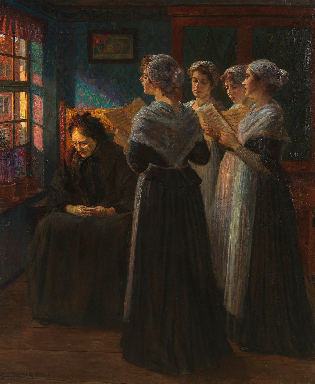 Serenada, ok. godz. 1890. autorstwa Walter Firle