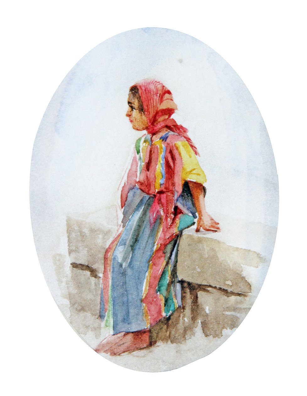 Młoda Arabka (akwarela) autorstwa Walter Frederick Roofe Tyndale