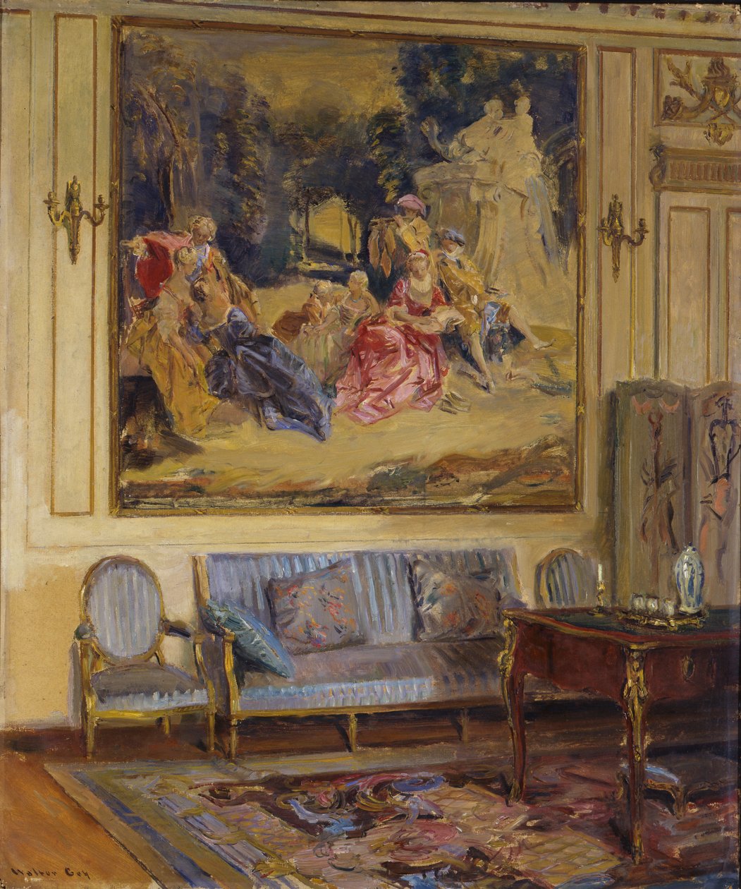 Buduar, Chateau de Chaalis autorstwa Walter Gay