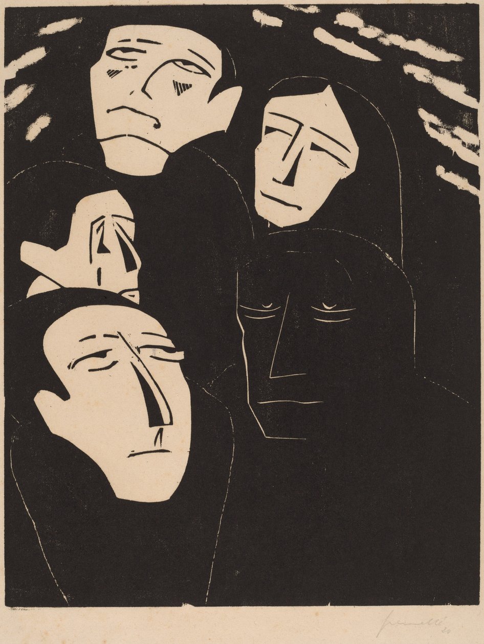 Podsłuchiwanie, 1919-1920. autorstwa Walter Gramatte