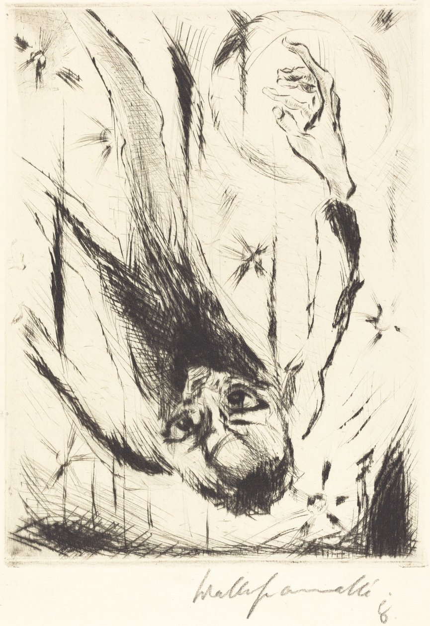 Upadek w nieskończoność, 1918. autorstwa Walter Gramatte