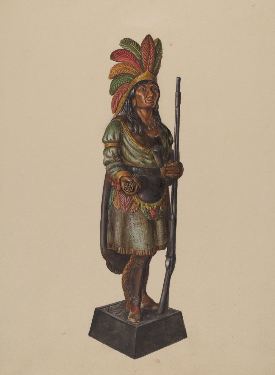 Sklep z cygarami Indian, ok. 1930 r. 1936. autorstwa Walter Hochstrasser