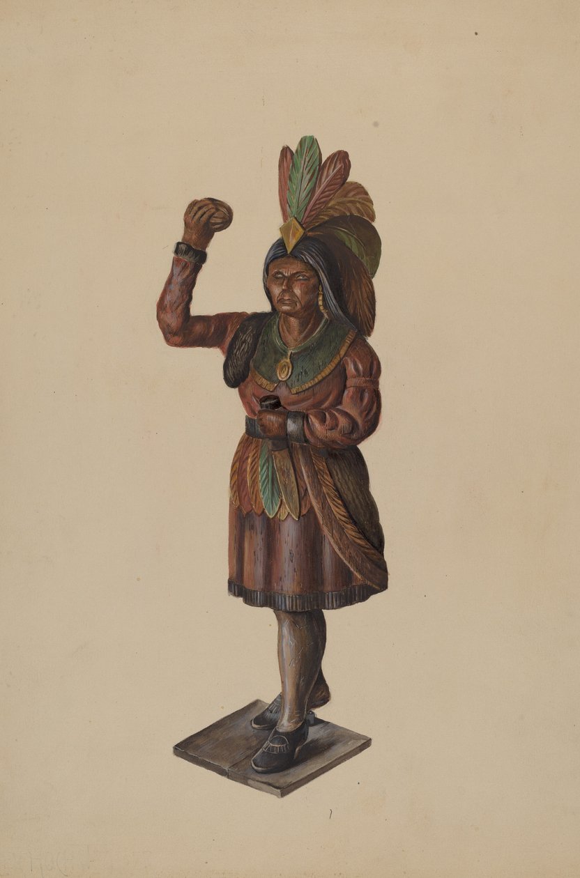 Sklep z cygarami Indian, ok. 1930 r. 1936. autorstwa Walter Hochstrasser