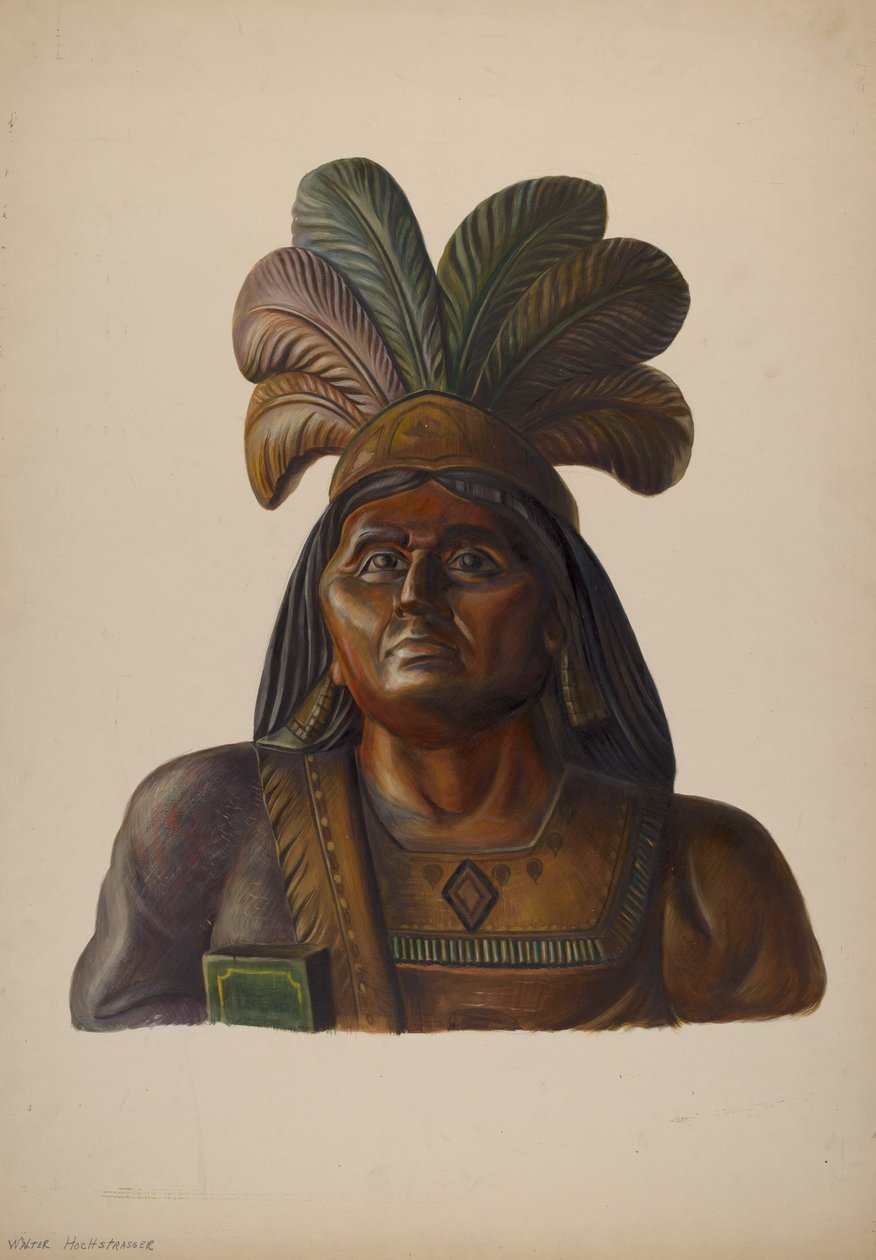 Sklep z cygarami Indian, ok. 1930 r. 1937. autorstwa Walter Hochstrasser