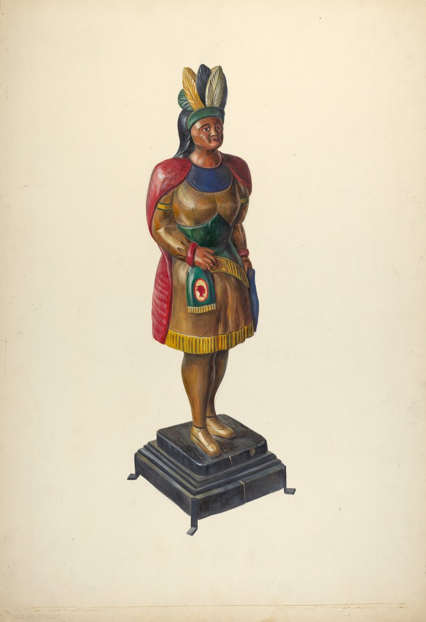 Sklep z cygarami Indian, ok. 1930 r. 1937. autorstwa Walter Hochstrasser
