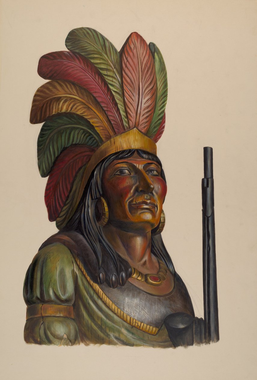 Sklep z cygarami Indian, ok. 1930 r. 1937. autorstwa Walter Hochstrasser