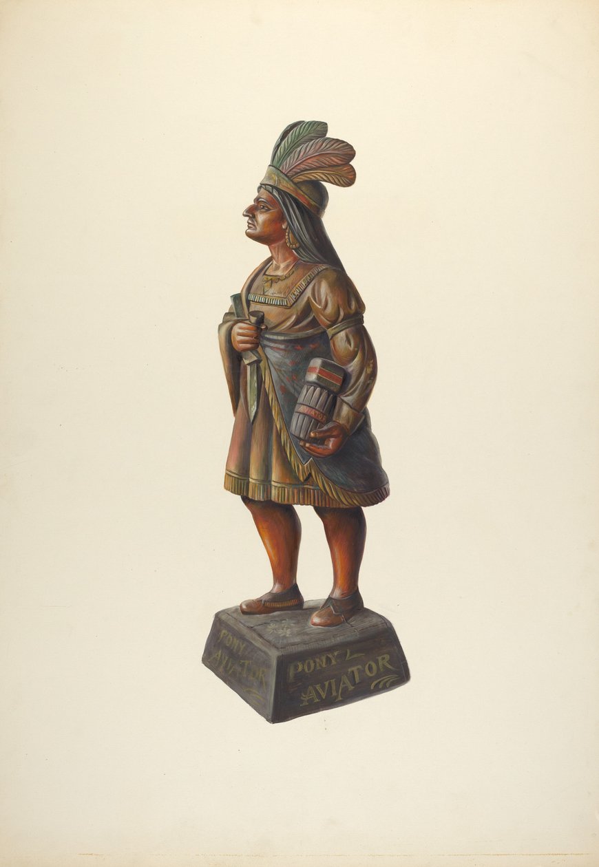 Sklep z cygarami Indian, ok. 1930 r. 1937. autorstwa Walter Hochstrasser