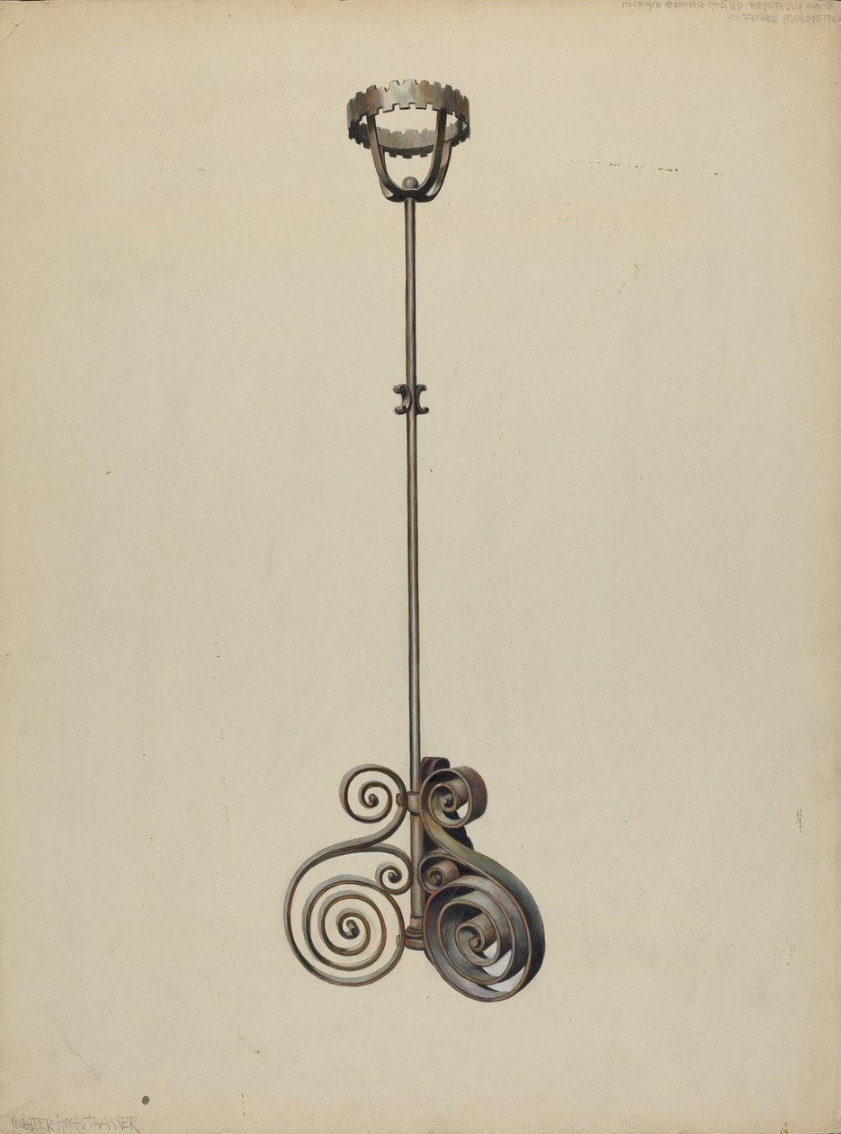 Stojak na kadzidło, c. 1938. autorstwa Walter Hochstrasser