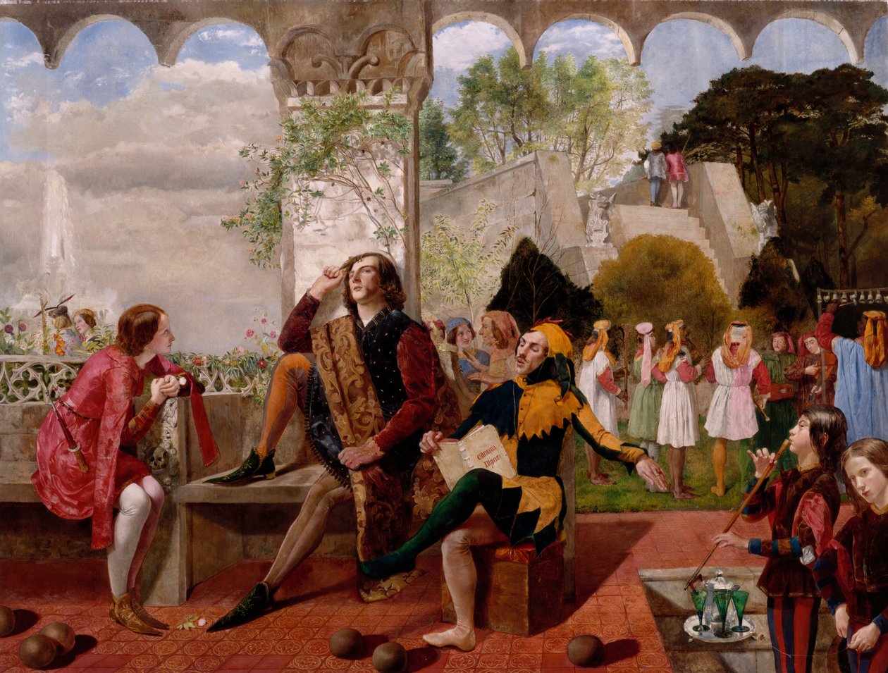 Dwunasta Noc, Akt II, Scena IV autorstwa Walter Howell Deverell