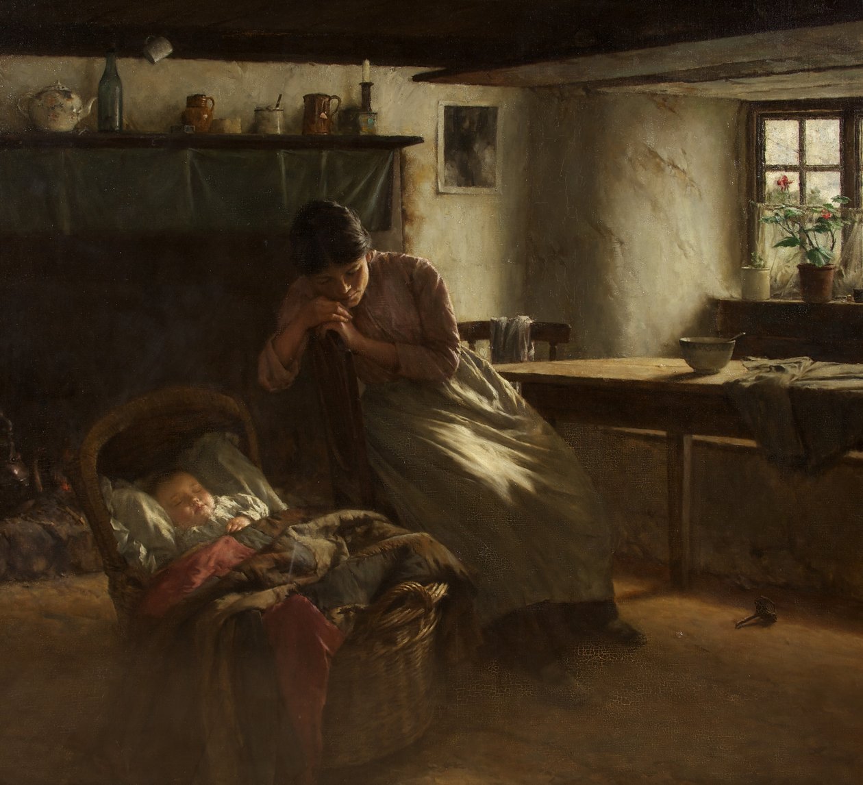 Day Dreams, c.1914 (olej na płótnie) autorstwa Walter Langley