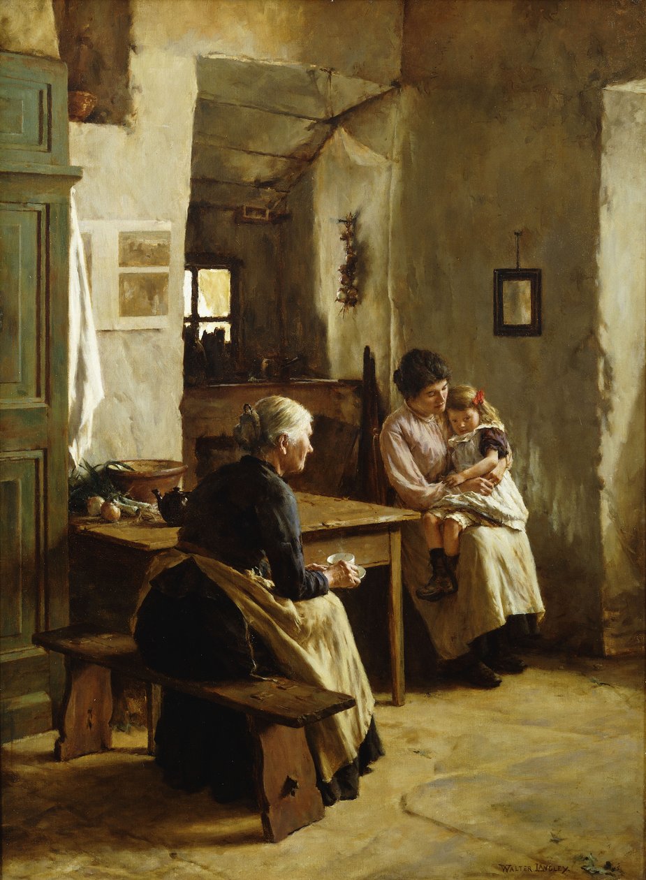 Matczyna miłość, autorstwa Walter Langley