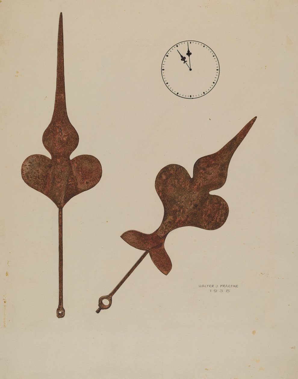 Kościelne wskazówki zegara, 1938. autorstwa Walter Praefke