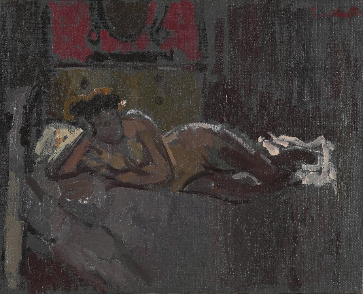 Akt leżący, Mornington Crescent, 1905 autorstwa Walter Richard Sickert