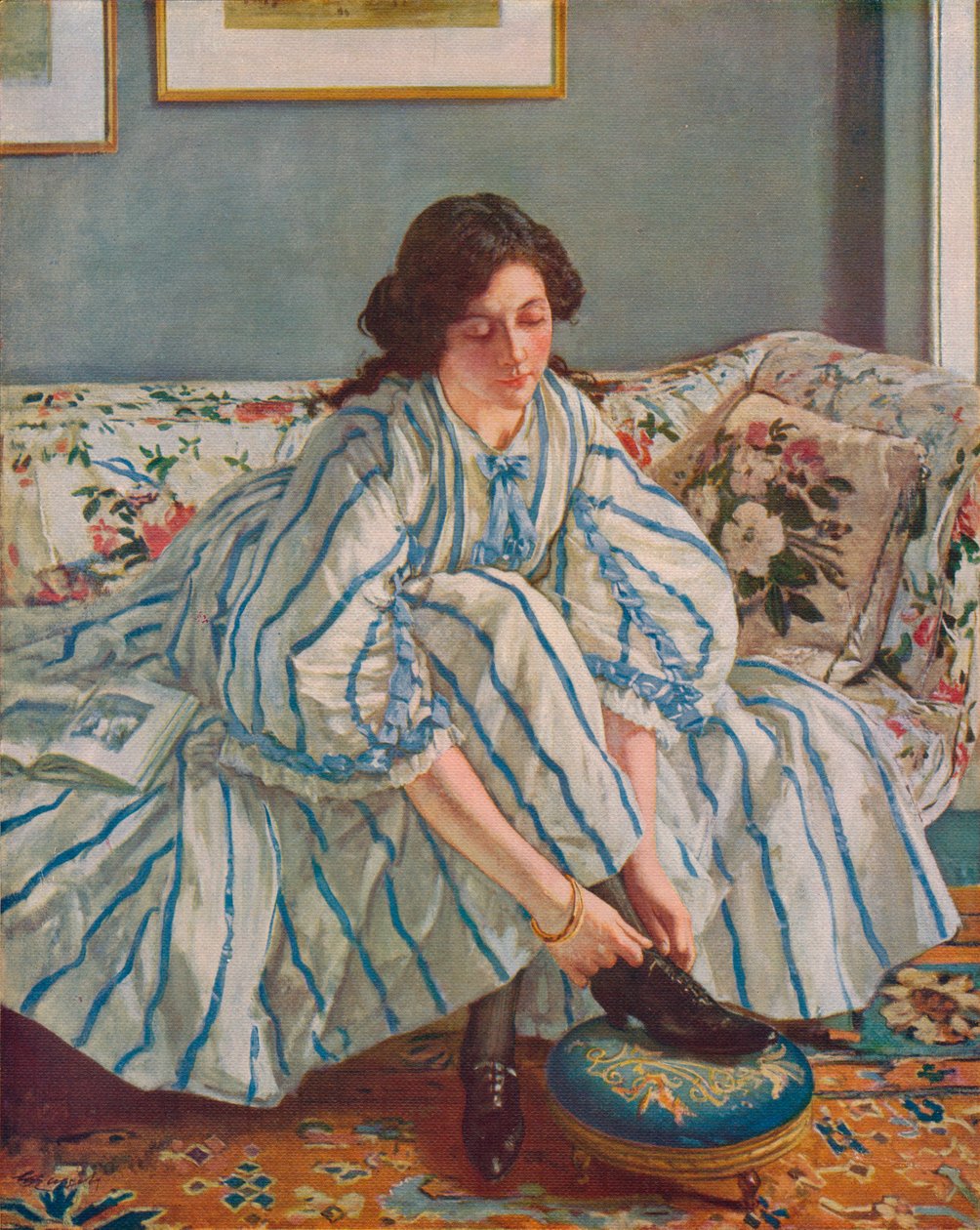 Wiązanie buta, ok. 1900 r. autorstwa Walter Russell