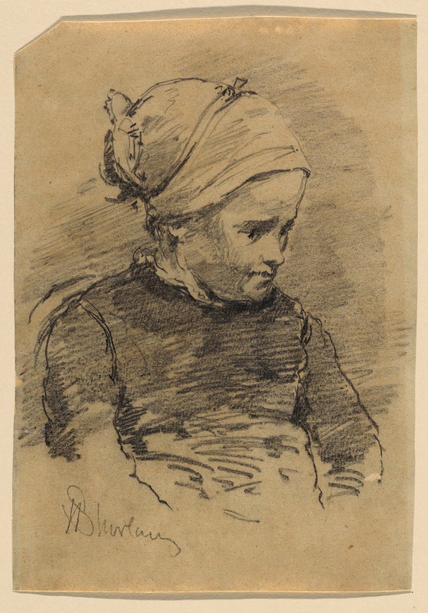 Portret chłopki autorstwa Walter Shirlaw